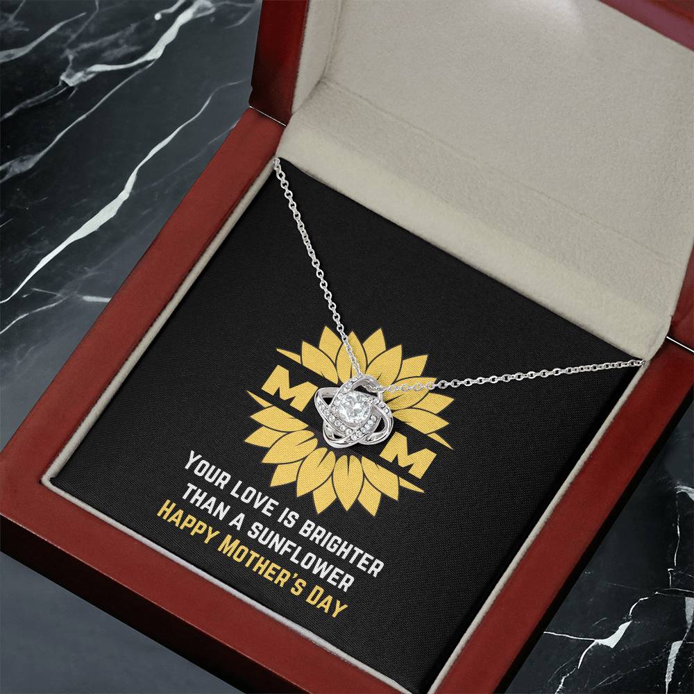Brighter than a Sunflower Necklace for Mom | Jewelry with positive messages | Happy Mother's Day