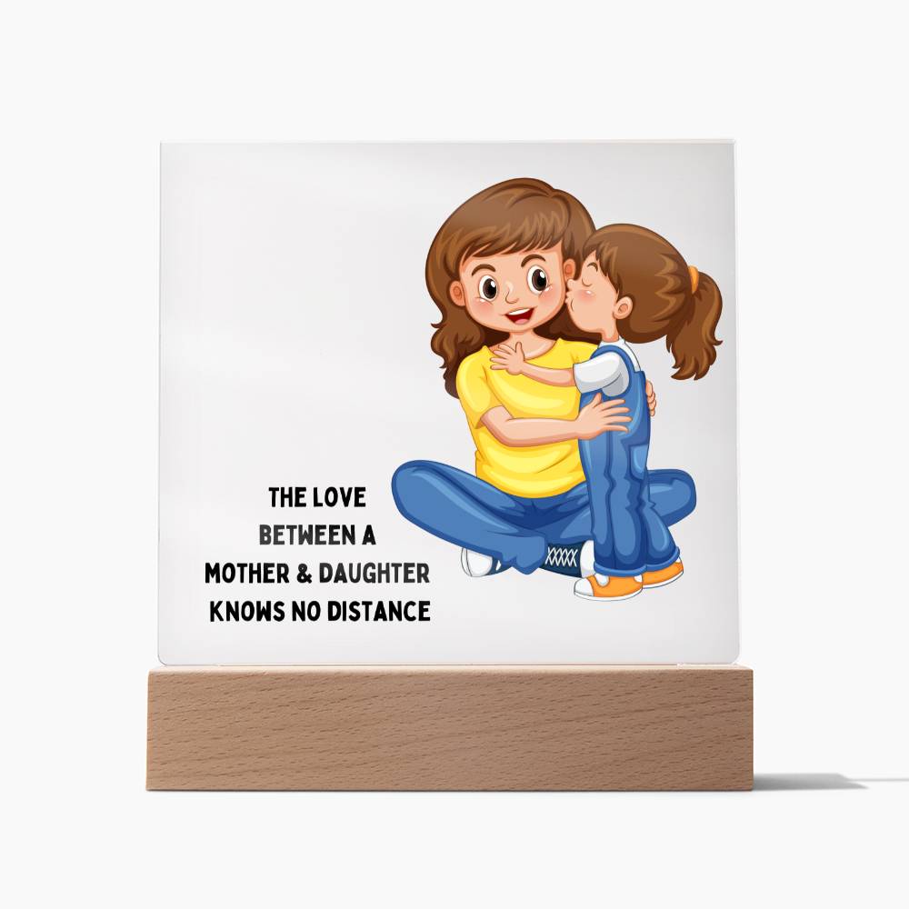 The Love Between A Mother and Daughter Square Acrylic | Version 2 of 4 | Great gift for Mom | For birthday, Mother's Day or Thinking of You