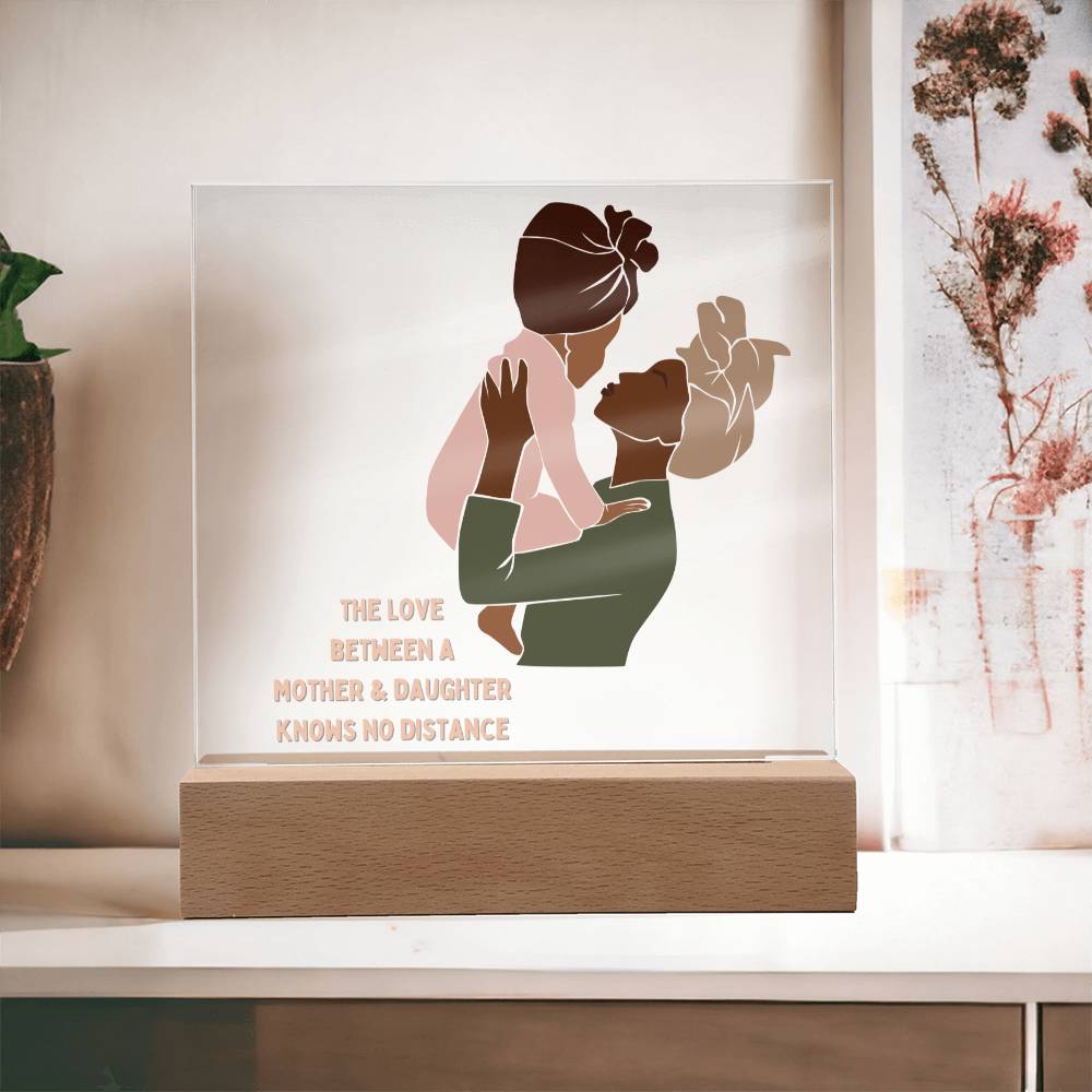 The Love Between A Mother and Daughter Square Acrylic | Version 4 of 4 | Great gift for Mom | For birthday, Mother's Day or Thinking of You