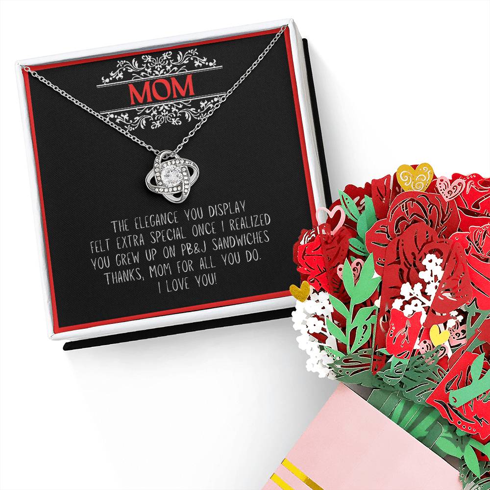 Love Knot Flower Bundle For Mom | Sweetest Devotion Bouquet | Love Knot Necklace | Gifts For Mom | Mother's Day, Birthday