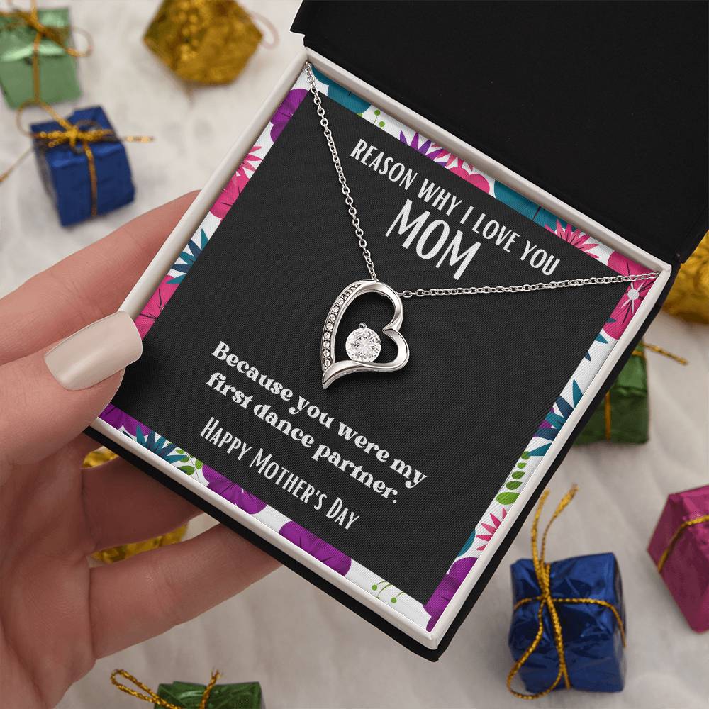 Heart and Stone Pendant Reasons I Love My Mother #11 | Positive messages with Made to Order Jewelry | First dance partner
