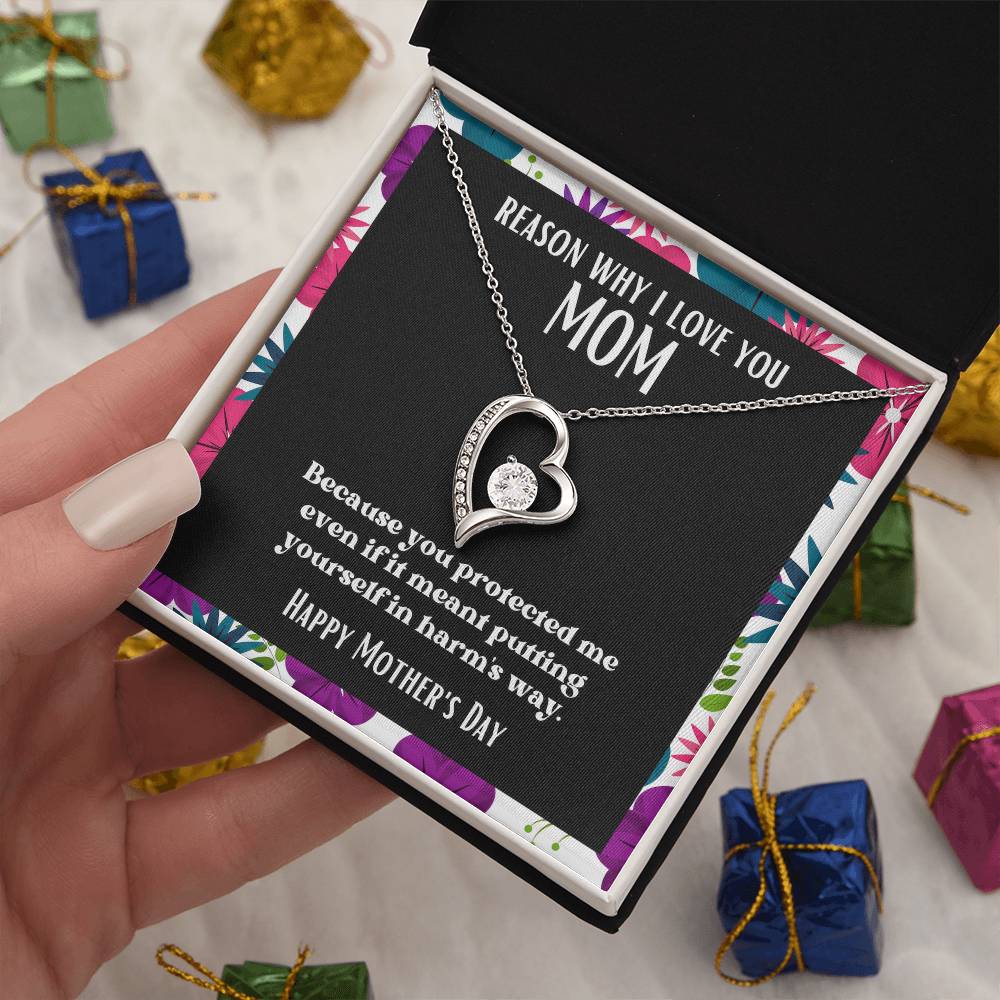 Heart and Stone Pendant Reasons I Love My Mother #14 | Positive messages with Made to Order Jewelry | Protected me