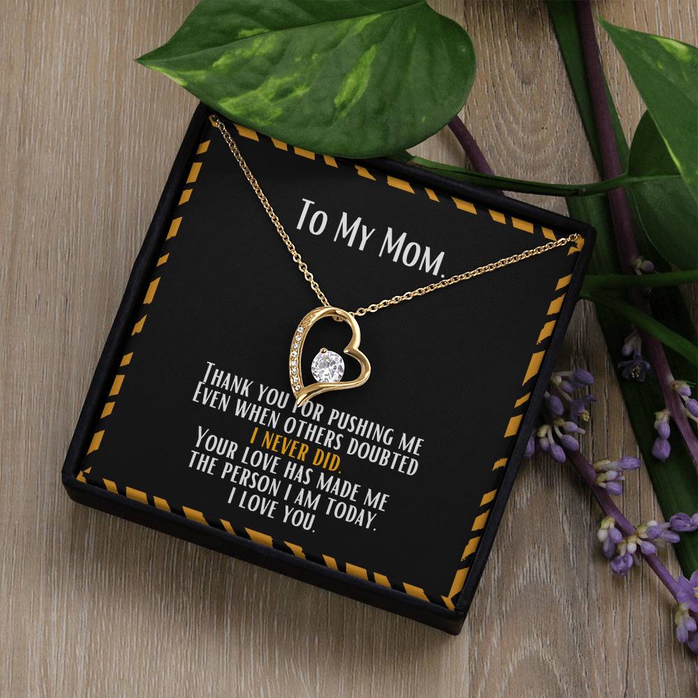 Heart and Stone Pendant For the "Tiger" Mom | Forever Love Necklace | Gratitude Message | Gifts For Mom