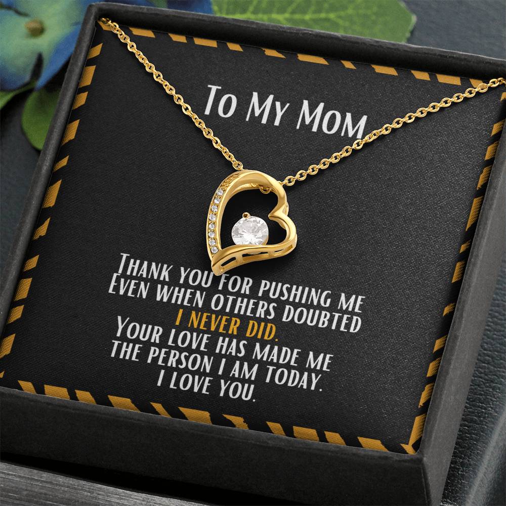 Heart and Stone Pendant For the "Tiger" Mom | Forever Love Necklace | Gratitude Message | Gifts For Mom