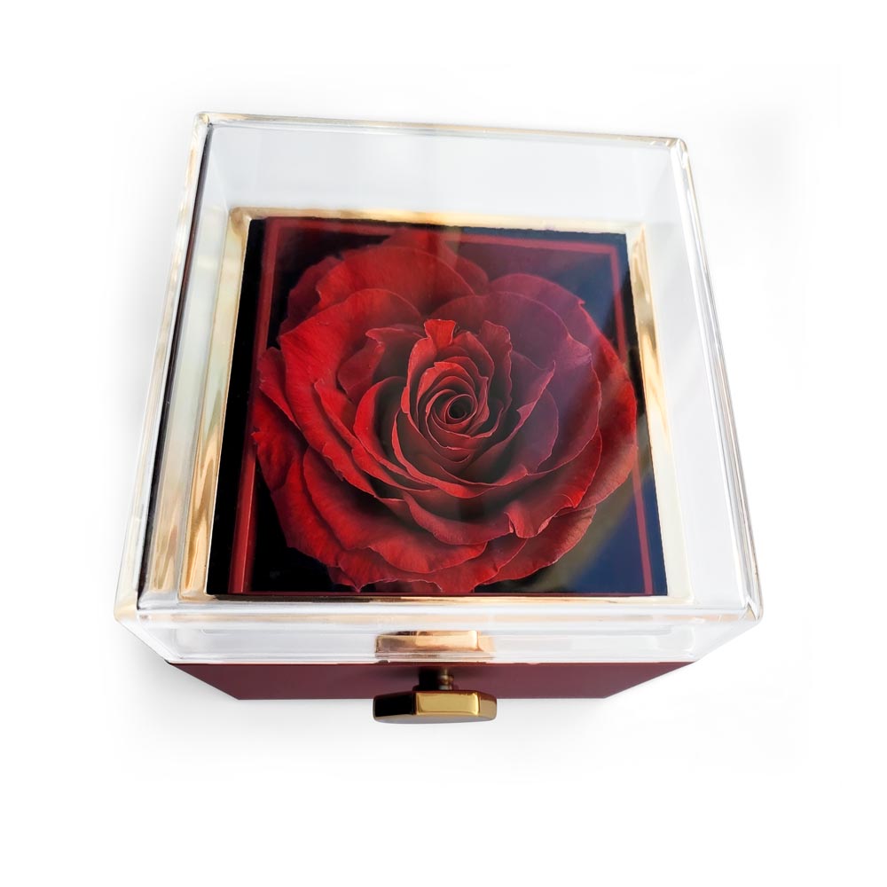 Cherished Memories Flower Necklace with Rotating Rose Gift Box