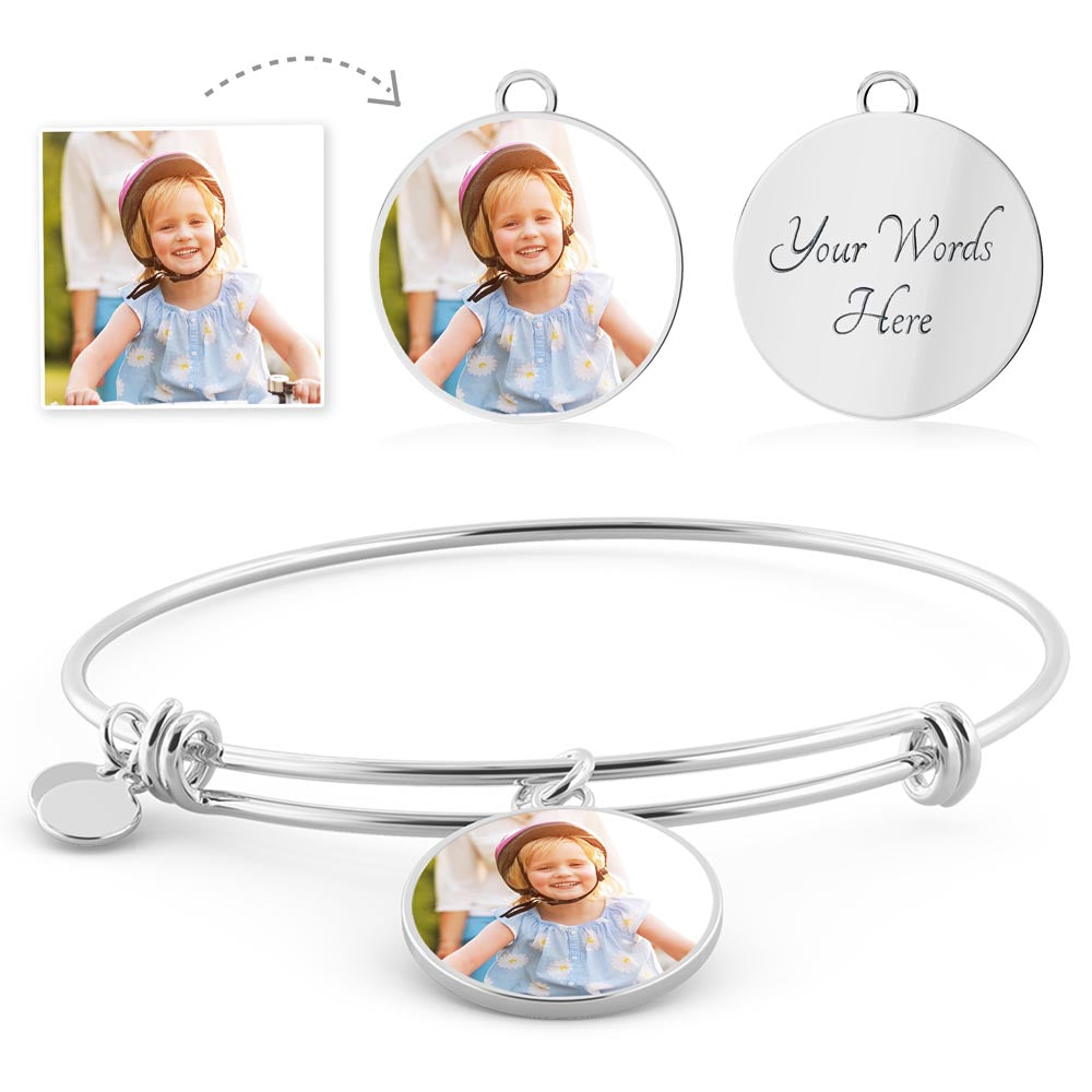 Personalizable Bangle For Mom | Upload your favorite photo | Great Gifts for Mom