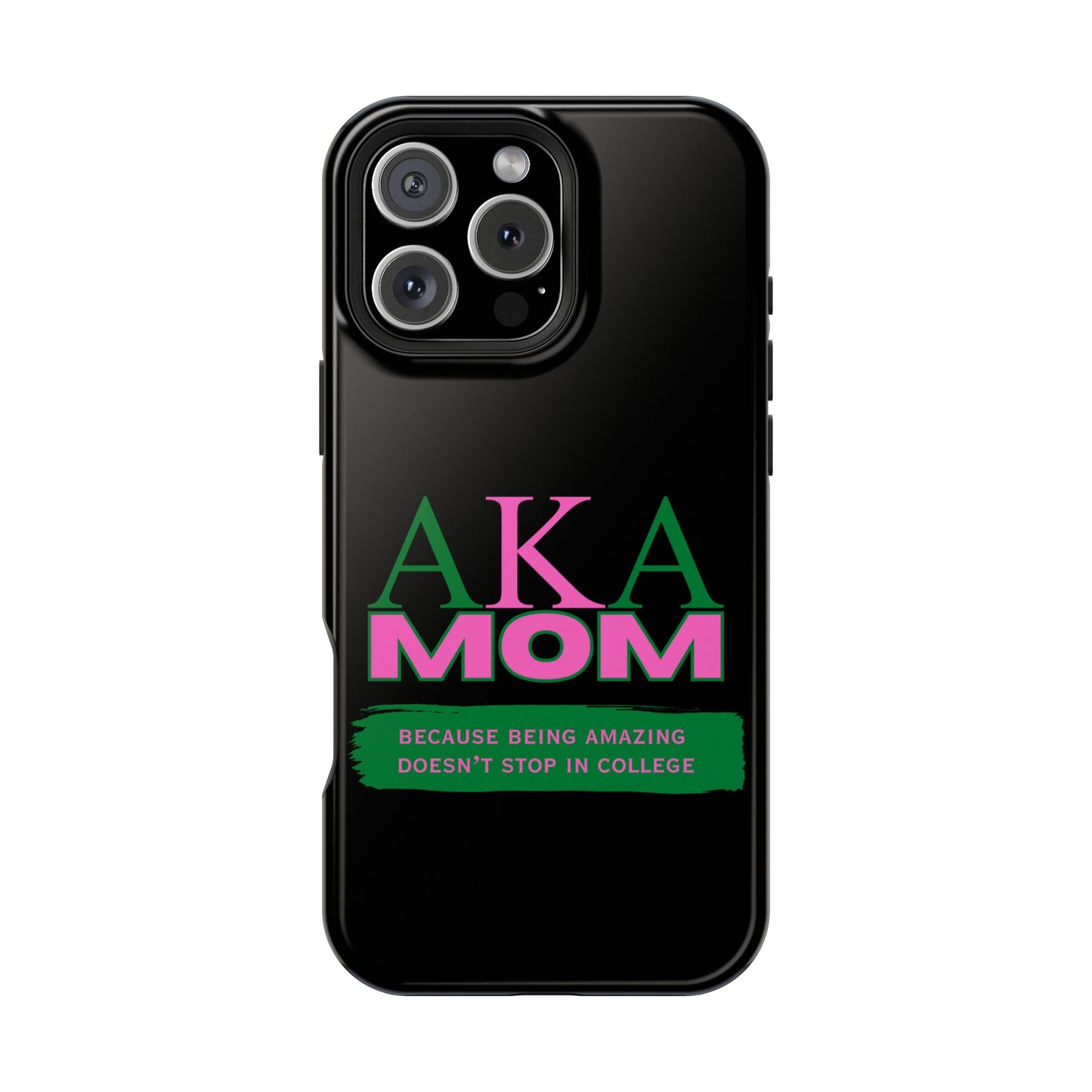 Customizable Impact-Resistant Phone Case for Alpha Kappa Alpha Moms Sorority Member