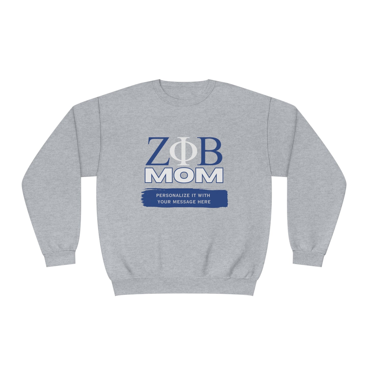 Personalizable Zeta Phi Beta Mom NuBlend® Crewneck Sweatshirt | Z Phi B Sorority | Gifts for Mom