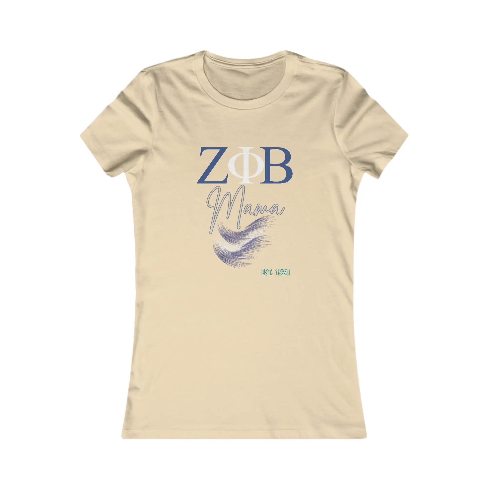 Zeta Phi Beta Mama shirt for Sorority Sister Moms | Bella+Canvas Women's Favorite Tee | Z Phi B | Gifts for Mom Printify