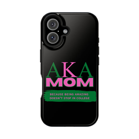 Customizable Impact-Resistant Phone Case for Alpha Kappa Alpha Moms Sorority Member