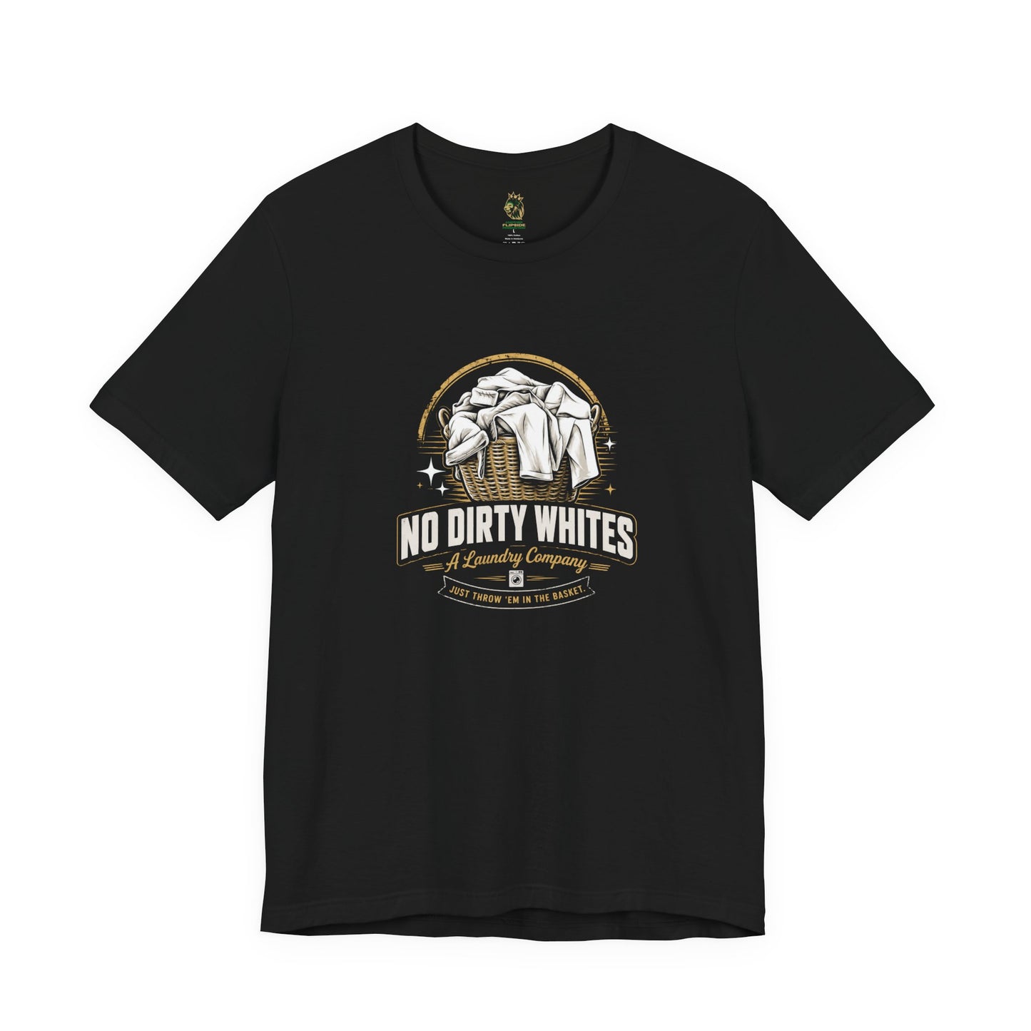 "No Dirty Whites" Laundry Co. Graphic Tee, Vintage Design