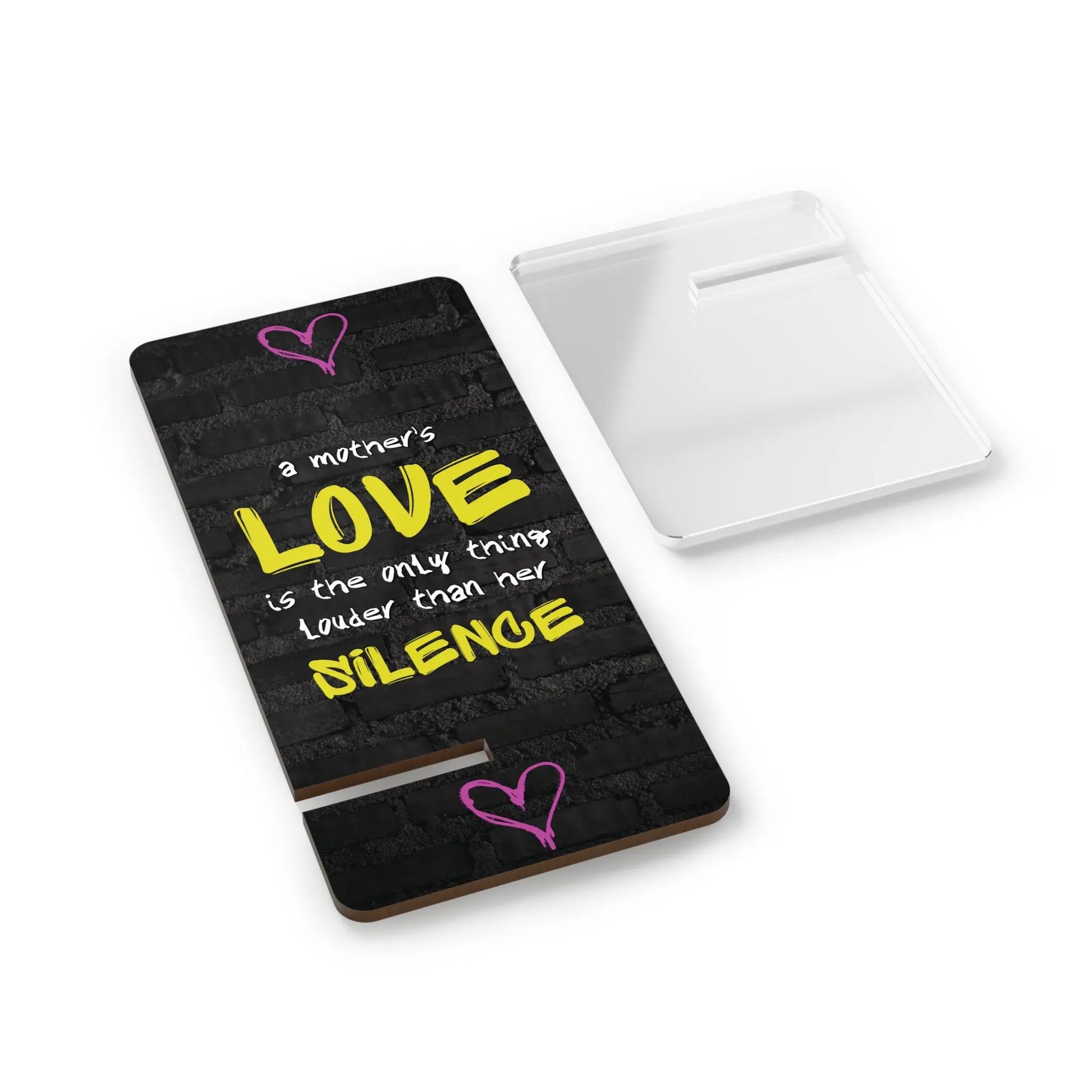 Phone Stand – “A Mother's Love Is Louder Than Her Silence” Inspirational Mobile Holder - GiftsForMom