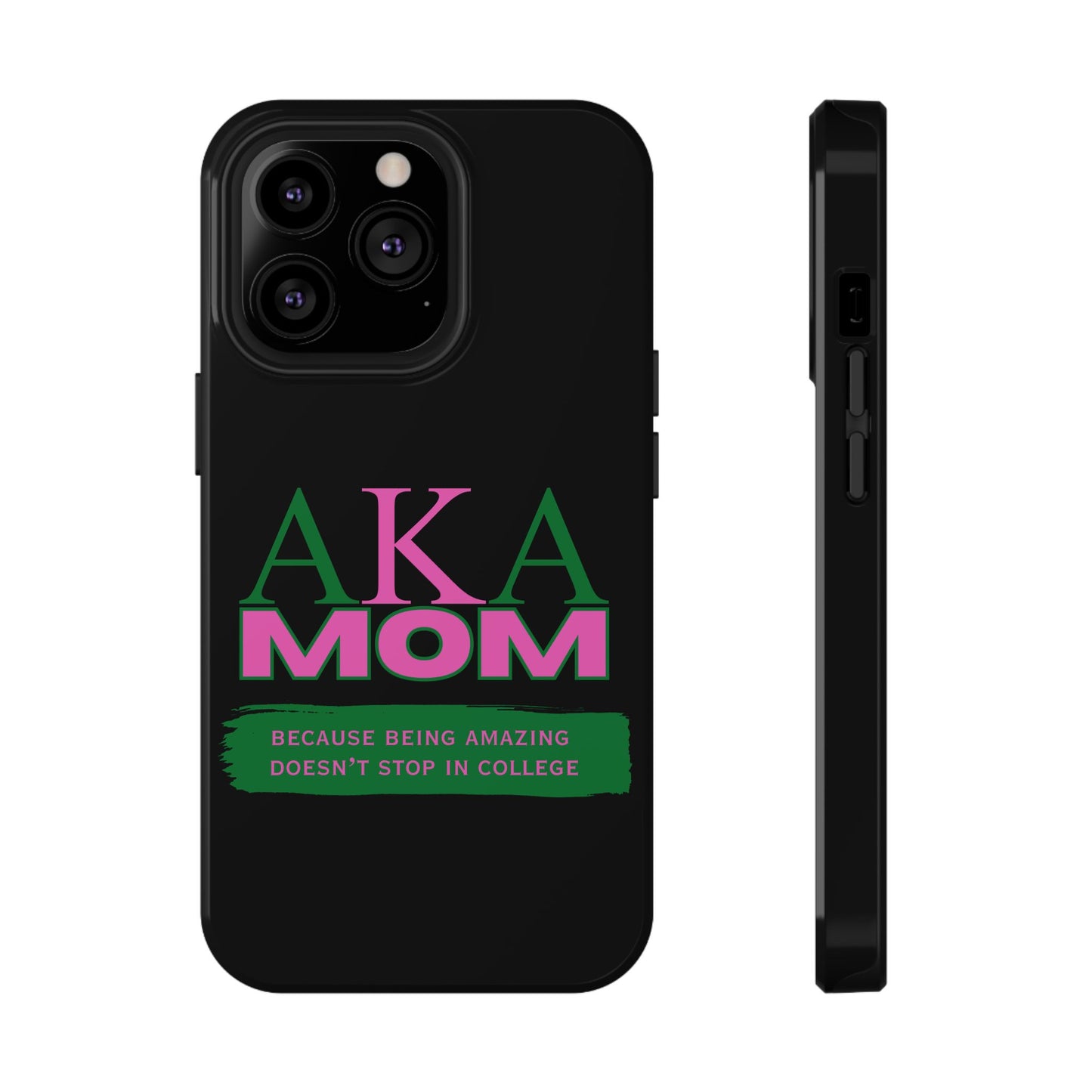 Customizable Impact-Resistant Phone Case for Alpha Kappa Alpha Moms Sorority Member