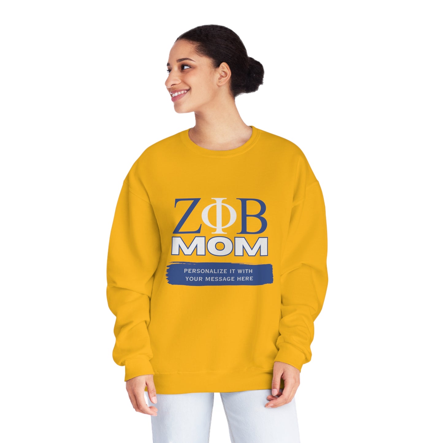 Personalizable Zeta Phi Beta Mom NuBlend® Crewneck Sweatshirt | Z Phi B Sorority | Gifts for Mom