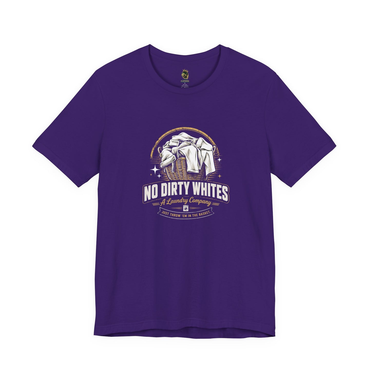"No Dirty Whites" Laundry Co. Graphic Tee, Vintage Design