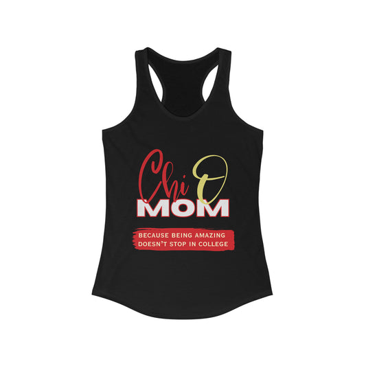 Chi Omega Mom Ideal Racerback Tank for Workout Warrior Mothers | Gifts For Moms