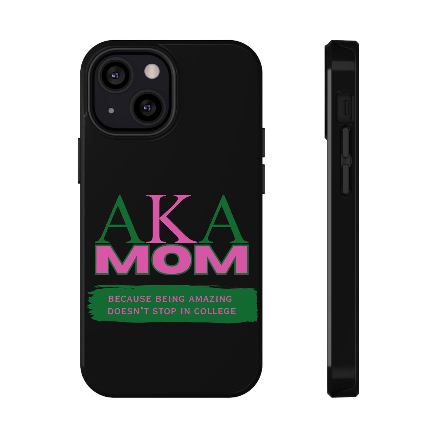 Customizable Impact-Resistant Phone Case for Alpha Kappa Alpha Moms Sorority Member