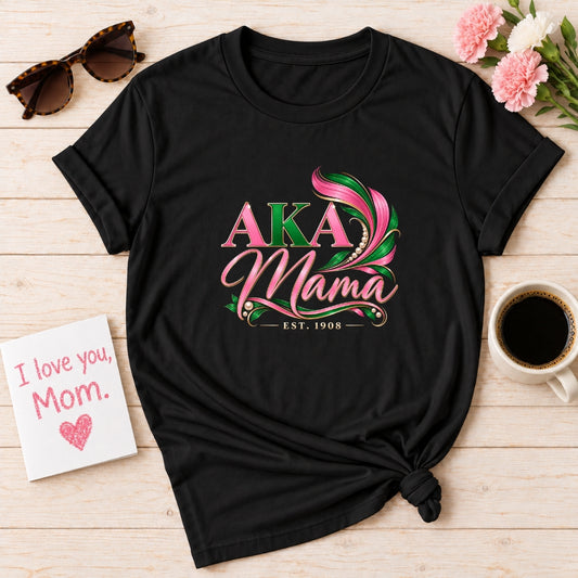 AKA Mama Bella+Canvas Tee For Sorority Mothers | Gifts For Moms