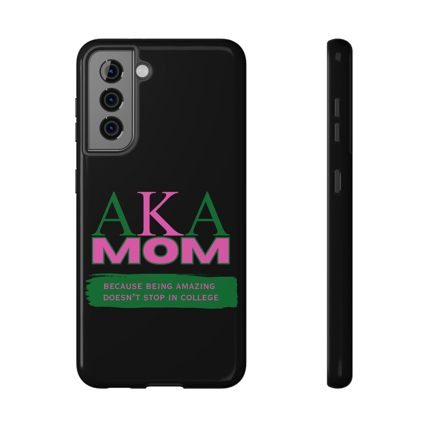 Customizable Impact-Resistant Phone Case for Alpha Kappa Alpha Moms Sorority Member