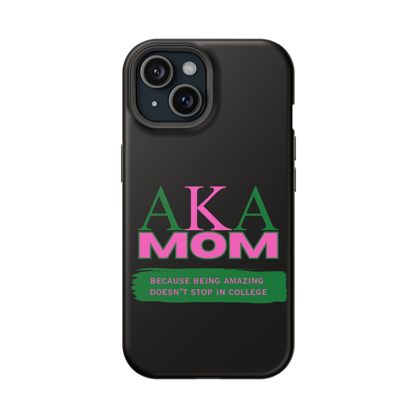 Customizable Impact-Resistant Phone Case for Alpha Kappa Alpha Moms Sorority Member