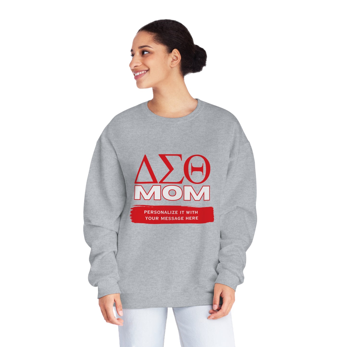 Personalizable Delta Sigma Theta Mom NuBlend® Crewneck Sweatshirt | DST sorority | Gifts for Mom