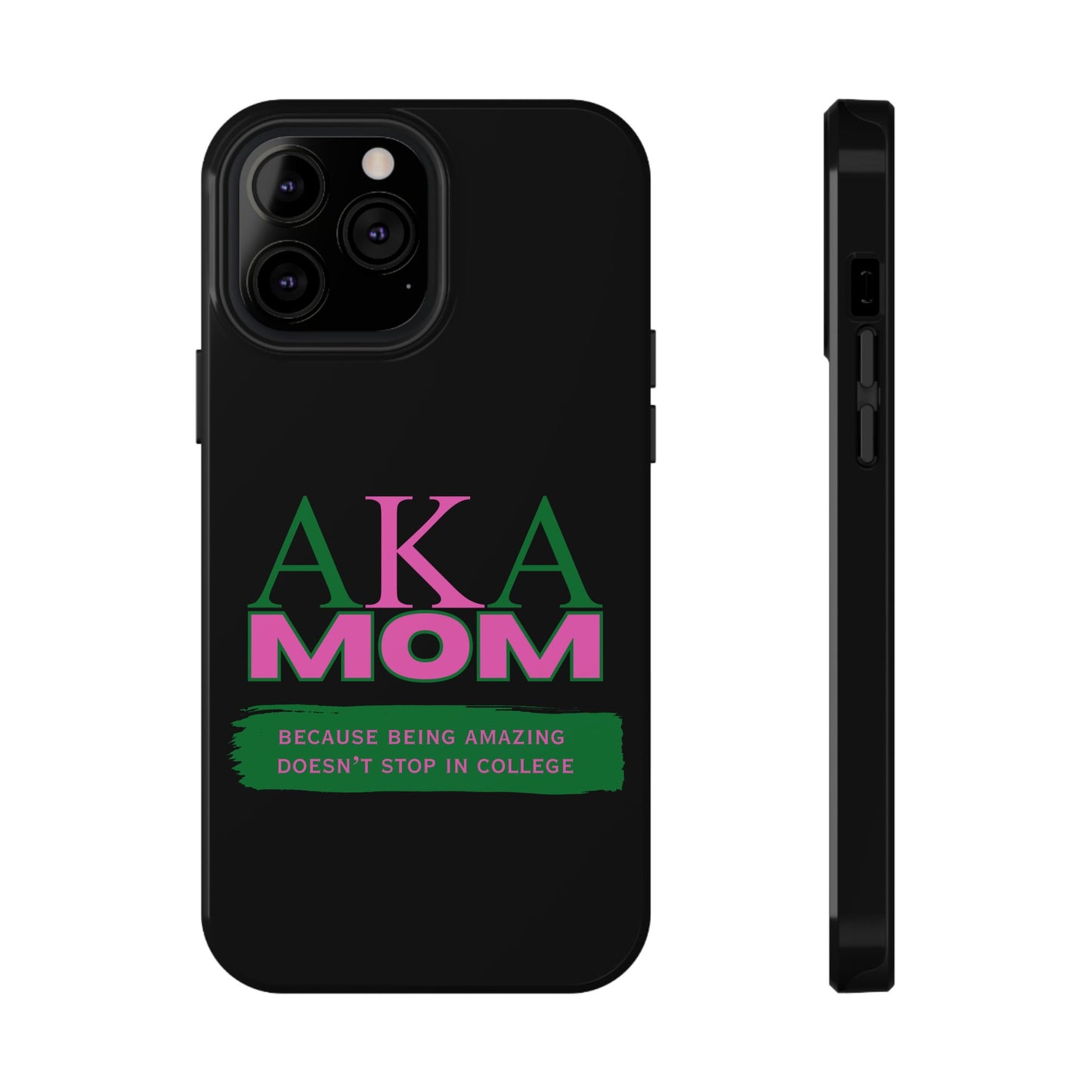 Customizable Impact-Resistant Phone Case for Alpha Kappa Alpha Moms Sorority Member