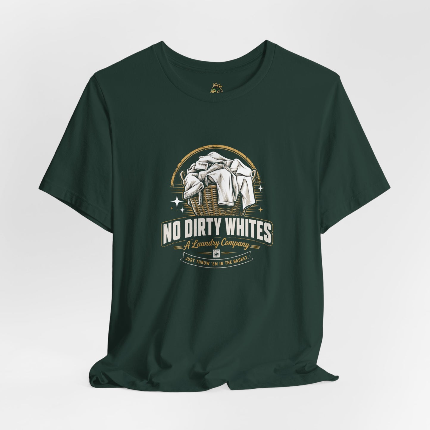 "No Dirty Whites" Laundry Co. Graphic Tee, Vintage Design