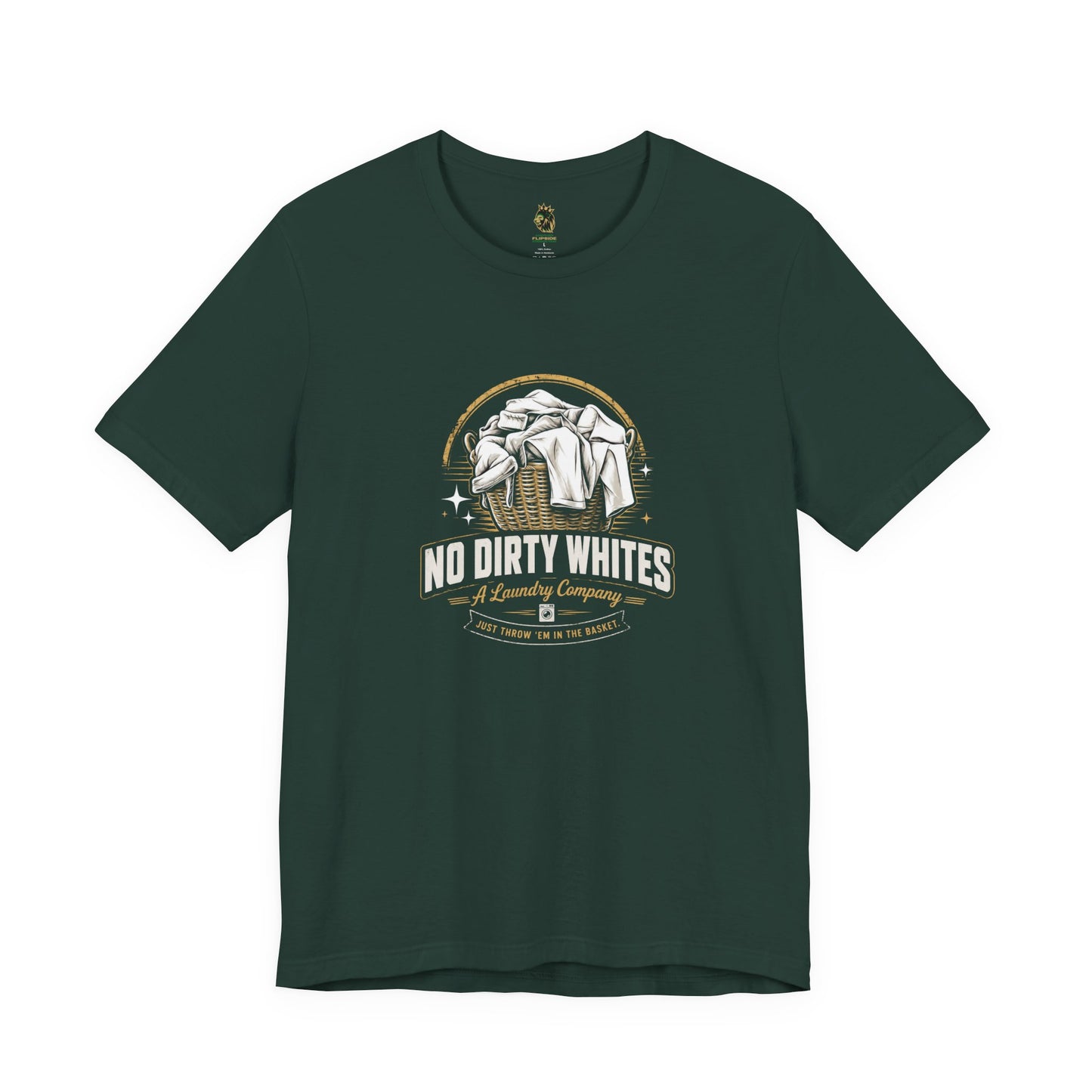 "No Dirty Whites" Laundry Co. Graphic Tee, Vintage Design