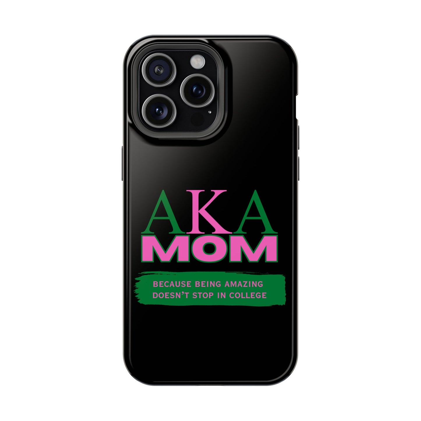 Customizable Impact-Resistant Phone Case for Alpha Kappa Alpha Moms Sorority Member