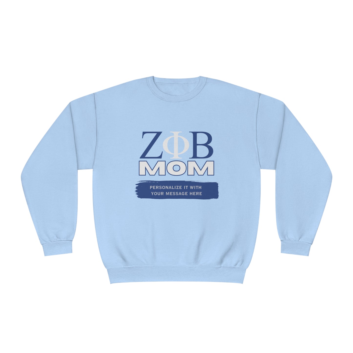 Personalizable Zeta Phi Beta Mom NuBlend® Crewneck Sweatshirt | Z Phi B Sorority | Gifts for Mom