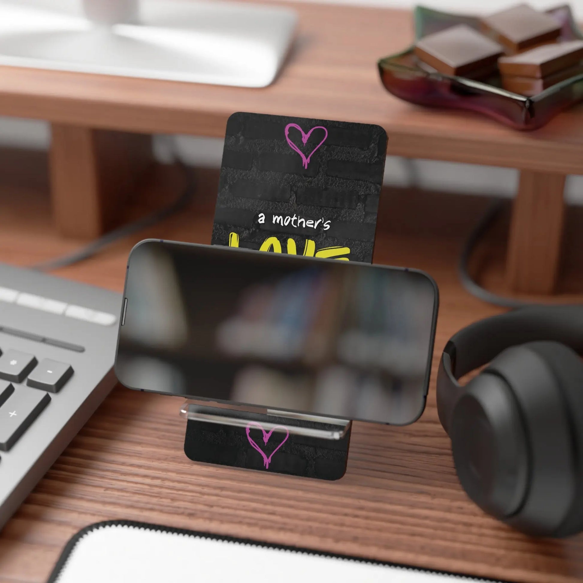 Phone Stand – “A Mother's Love Is Louder Than Her Silence” Inspirational Mobile Holder - GiftsForMom
