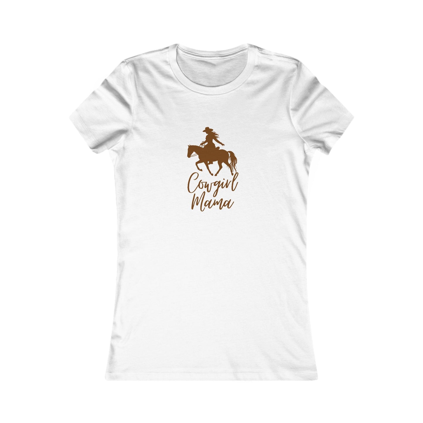 Cowgirl Mama white T-shirt, from the Gifts For Mom store. The shirt set against a plain white background.
