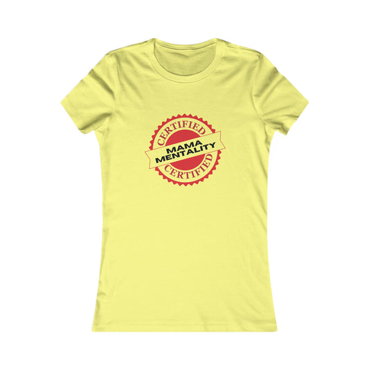 It's the perfect gift for moms that take motherhood seriously from our Gifts For Mom store: a yellow t-shirt featuring a red stamp that says Certified Mama Mentality. It's a play off the Kobe Bryant Mamba mentality.