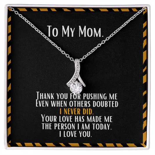 Ribbon pendant for the "Tiger Mom" | Gifts for Mom | Thank you for pushing me | Beautiful Jewelry, Positive messages