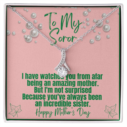 Ribbon necklace for AKA Moms | Exquisite Jewelry, Positive Messages | Mother's Day gifts