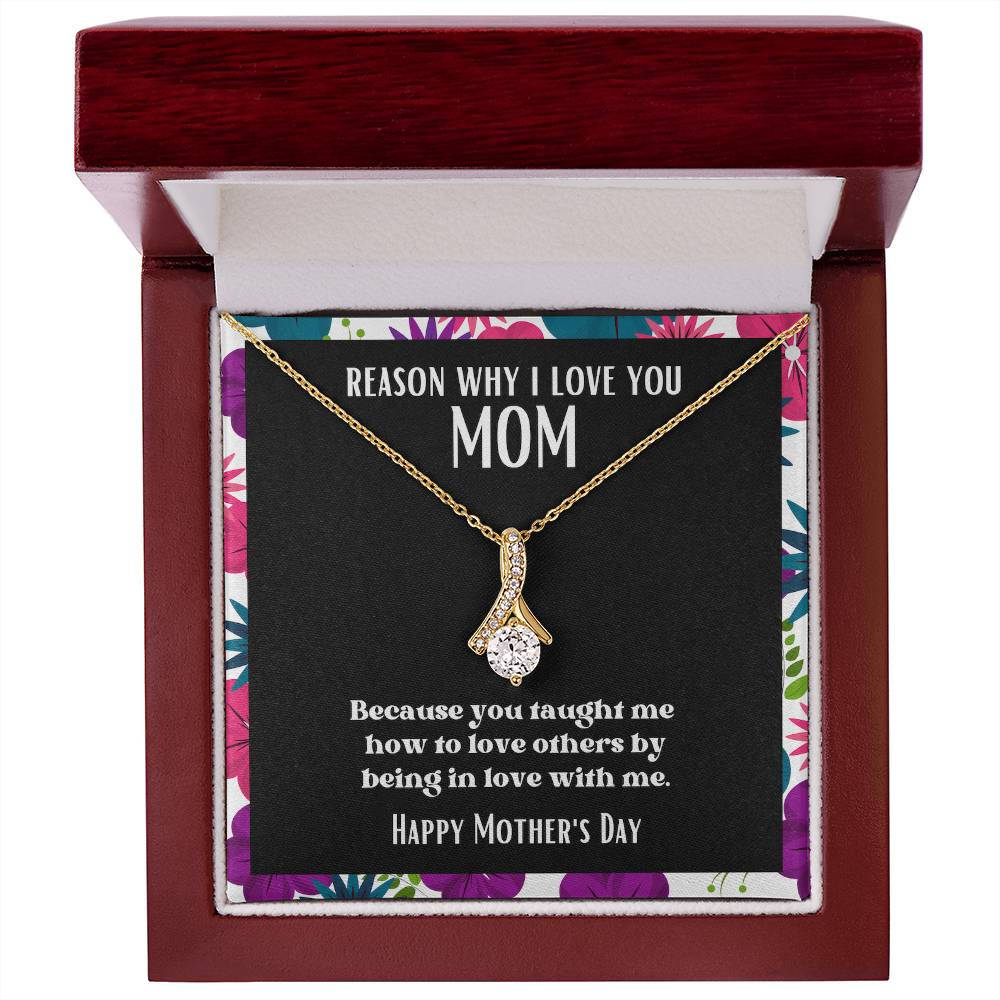 Ribbon Pendant Reasons I Love My Mother #9 | Positive messages with Made to Order Jewelry | Love others, love me