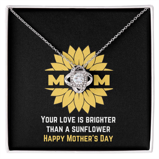 Brighter than a Sunflower Necklace for Mom | Jewelry with positive messages | Happy Mother&#39;s Day