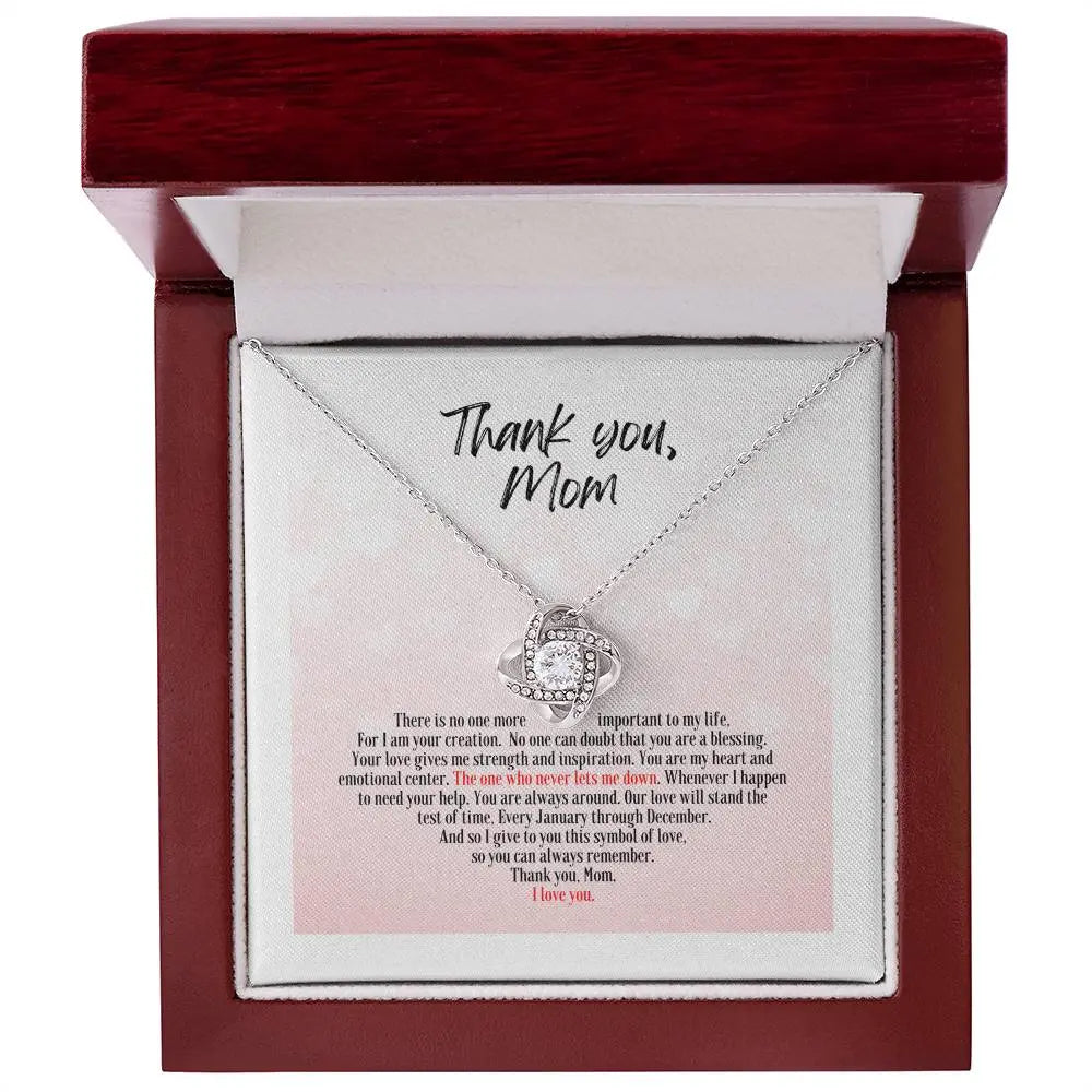 Thank you heart with Love Knot pendant | Gifts for Mom | Incredible Jewelry, Beautiful messages ShineOn Fulfillment